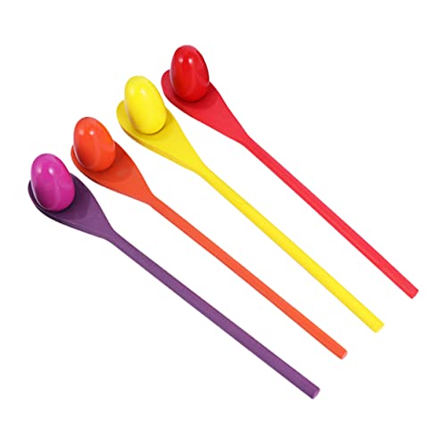 FRCOLOR 4 Satz Eierlöffel Rennspiel Holzspielzeug für Balancespiel für Garten und Familienaktivitäten Buntes Geschicklichkeitsspiel für Geburtstagsfeiern und FRCOLOR 4 Satz Eierlöffel Rennspiel Holzspielzeug für Balancespiel für Garten und Familienaktivitäten Buntes Geschicklichkeitsspiel für Geburtstagsfeiern und von FRCOLOR