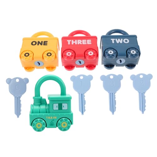 FRCOLOR 4 Satz Zahlen und Buchstabenspielzeug für Kleinkinder Montessori Pädagogisches mit Schlüsseln Zählen und Alphabet Lernen für Jungen und Mädchen Teiliges Sicher und Fördernd von FRCOLOR