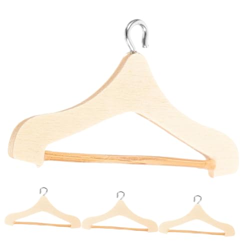 FRCOLOR 4 Stck Miniatur Kleiderbügel aus Holz für Puppen Teiliges mit Stabiler Struktur für Mini Puppenhäuser und Kreative Spielwelten FRCOLOR 4 Stck Miniatur Kleiderbügel aus Holz für Puppen Teiliges mit Stabiler Struktur für Mini Puppenhäuser und Kreative Spielwelten von FRCOLOR