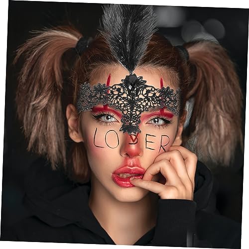 FRCOLOR 4 Stck. Teiliges Venezianische Spitzen Maskerade Masken mit Federn Leichte und Bequeme Halloween Augenmaske für Frauen Wiederverwendbar für Kostümparty und Maskenball von FRCOLOR