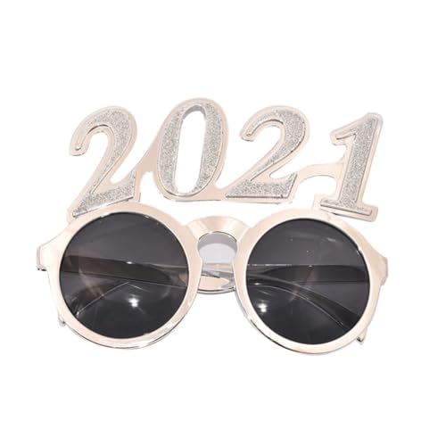 FRCOLOR 4 Stück 2021 lustige Brille Gläser 2021 Neujahrsbrille Silvester Gunst Party Gefälligkeiten Abschlussball runden Brille für das neue Jahr 2021 Partybrille Zahlenbrillenparty Silber FRCOLOR 4 Stück 2021 lustige Brille Gläser 2021 Neujahrsbrille Silvester Gunst Party Gefälligkeiten Abschlussball runden Brille für das neue Jahr 2021 Partybrille Zahlenbrillenparty Silber von FRCOLOR