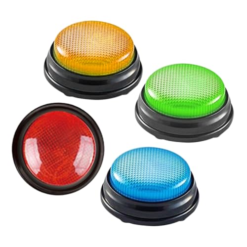 FRCOLOR 4 Stück Antwortknöpfe für Quizspiele Robuste Bunte Tasten für Klassenzimmer und Zuhause für Lernspiele und Reaktionsförderung von FRCOLOR