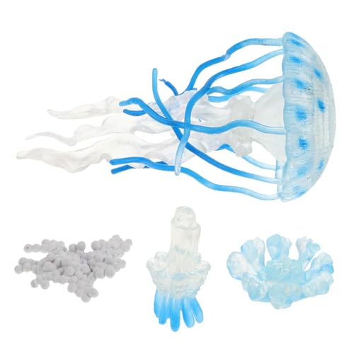 FRCOLOR 4 Stück Aquarium Dekoration Quallen Wachstumsmodell für Kognitive Entwicklung Realistische Quallen Figur Interaktives Lernspielzeug Fischbehälter Dekoration Meerestiere Figur von FRCOLOR
