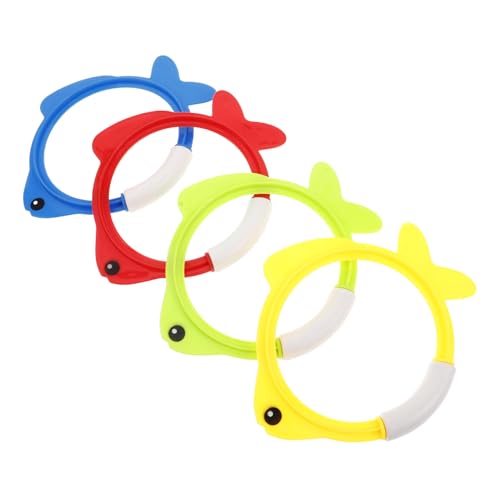 FRCOLOR 4 Stück Bunte Tauchringe Wasserspielzeug Schwimmring Poolspielzeug für Unterwassertraining Spielerisch Schwimmfähigkeiten Fördern Sicher Kunststoff Kinderfreundlich FRCOLOR 4 Stück Bunte Tauchringe Wasserspielzeug Schwimmring Poolspielzeug für Unterwassertraining Spielerisch Schwimmfähigkeiten Fördern Sicher Kunststoff Kinderfreundlich von FRCOLOR