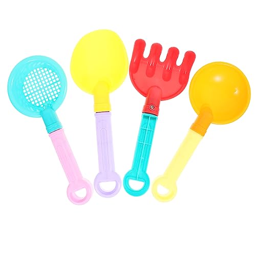 FRCOLOR 4 Stück Buntes Teiliges Set Sandspielzeug Leichte Kunststoffschaufeln für Strand Garten und Spielplatz für Kleine Sandburgen und Kreative Spielstunden Zufällige Zufällige Farbe von FRCOLOR