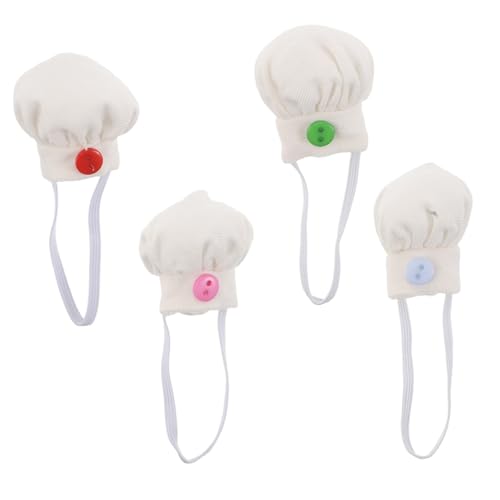 FRCOLOR 4 Stück Chefhutdekoration Puppenkleidung Plüschtier-Outfit Puppenbäckerhut Kleidung für Puppe Puppenoutfit für Stofftiere winzige Hüte für Handwerk Zubehör für Babypuppen Polyester FRCOLOR 4 Stück Chefhutdekoration Puppenkleidung Plüschtier-Outfit Puppenbäckerhut Kleidung für Puppe Puppenoutfit für Stofftiere winzige Hüte für Handwerk Zubehör für Babypuppen Polyester von FRCOLOR