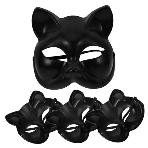 FRCOLOR 4 Stück Diy Cat Maske Farbige Leere Pappmaske für Kreative Kostümpartys Maskerade Theater und Cosplay für Erwachsene und Individuell Gestaltbar FRCOLOR 4 Stück Diy Cat Maske Farbige Leere Pappmaske für Kreative Kostümpartys Maskerade Theater und Cosplay für Erwachsene und Individuell Gestaltbar von FRCOLOR