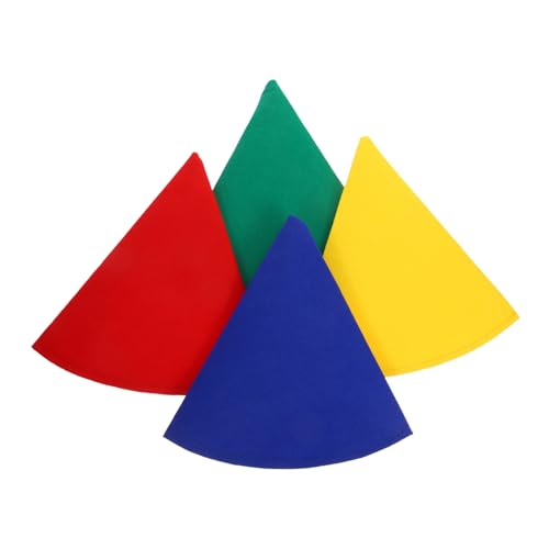 FRCOLOR 4 Stück Filz Hüte für Feiern Weihnachtswichtel Mütze Gnome Kostümhut Geburtstagsdekoration Festliche Requisite Rot Gelb Grün Blau von FRCOLOR