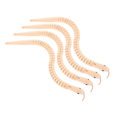 FRCOLOR 4 Stück Flexible Gelenkige Holzschlangen zum Bemalen Unlackierte Holztiere für Kreative DIY Projekte für Jungen und Mädchen Bastelset FRCOLOR 4 Stück Flexible Gelenkige Holzschlangen zum Bemalen Unlackierte Holztiere für Kreative DIY Projekte für Jungen und Mädchen Bastelset von FRCOLOR