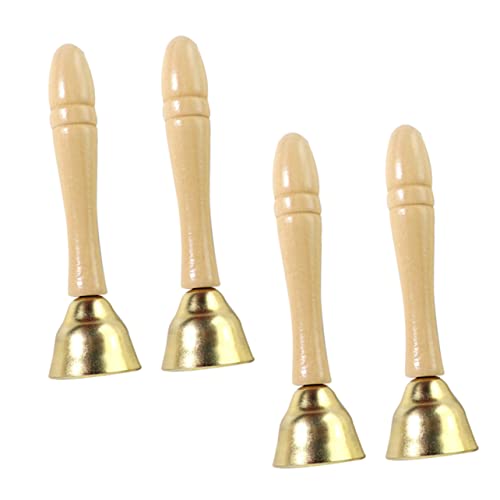 FRCOLOR 4 Stück Handliche Holzschellen Teiliges Musikinstrument Lernspielzeug Sicher Langlebig Rhythmusfördernd für Mädchen Jungen von FRCOLOR