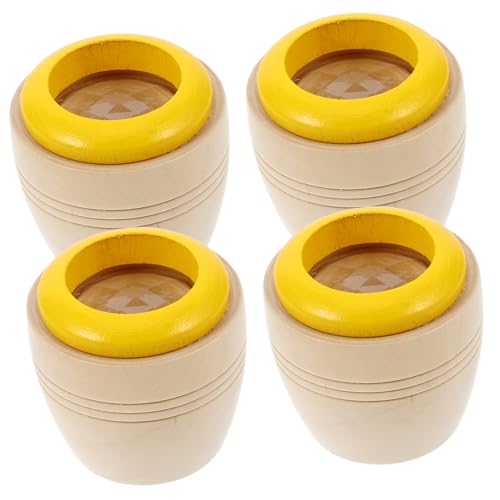 FRCOLOR 4stücke Holzspielzeug Für Junge Mädchen Kleines Lernspielzeug Spielzeugset Mit Einfachem Design Für Innen Und Außenbereich von FRCOLOR