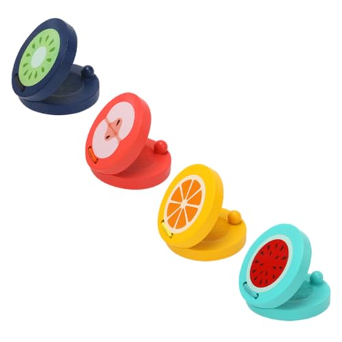 FRCOLOR 4 Stück Holz Kastagnetten für Lustige Obstmuster Musikinstrumente für Rhythmische Spielzeuge für Musikalische Früherziehung und Orff Instrumente FRCOLOR 4 Stück Holz Kastagnetten für Lustige Obstmuster Musikinstrumente für Rhythmische Spielzeuge für Musikalische Früherziehung und Orff Instrumente von FRCOLOR