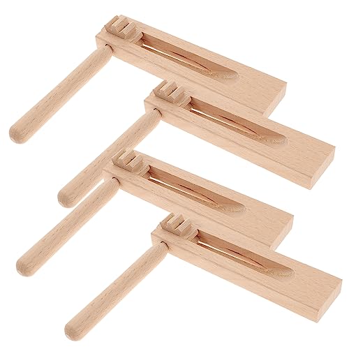 FRCOLOR 4 Stück Holzratsche Geräusche Maker Kinderspielzeug für Frühe Bildung Erzeugendes Instrument für Jungen und Mädchen Langlebig und Schadstofffrei FRCOLOR 4 Stück Holzratsche Geräusche Maker Kinderspielzeug für Frühe Bildung Erzeugendes Instrument für Jungen und Mädchen Langlebig und Schadstofffrei von FRCOLOR