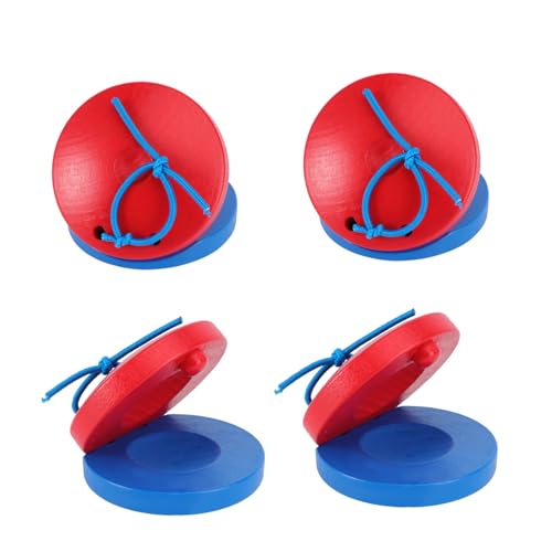 FRCOLOR 4 Stück Holzspielzeug Percussion Instrumente für Lustige Handheld Klangplatten zur Musikalischen Frühförderung Rot Blau für Vorschulkinder FRCOLOR 4 Stück Holzspielzeug Percussion Instrumente für Lustige Handheld Klangplatten zur Musikalischen Frühförderung Rot Blau für Vorschulkinder von FRCOLOR