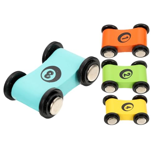 FRCOLOR 4 Stück Holzspielzeug für Bunte Mini Autos mit Rutschfestem Design für Frühkindliche Entwicklung und Motoriktraining Sicher und FRCOLOR 4 Stück Holzspielzeug für Bunte Mini Autos mit Rutschfestem Design für Frühkindliche Entwicklung und Motoriktraining Sicher und von FRCOLOR