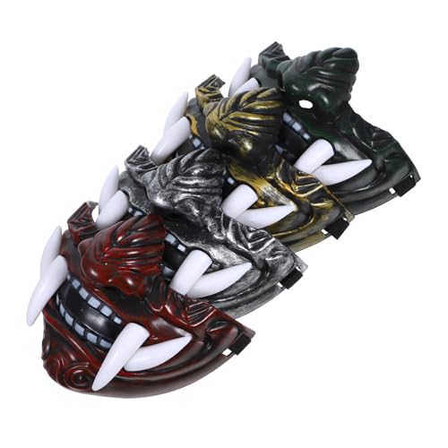 FRCOLOR 4 Stück Japanische Cosplay Masken Monster Gesichtsmasken für Halloween und Kostümpartys Tragbar und Atmungsaktiv für Rollenspiele und Aufführungen FRCOLOR 4 Stück Japanische Cosplay Masken Monster Gesichtsmasken für Halloween und Kostümpartys Tragbar und Atmungsaktiv für Rollenspiele und Aufführungen von FRCOLOR