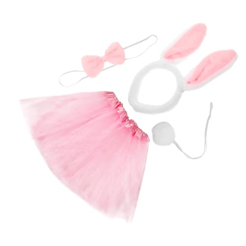 FRCOLOR 4 Stück Kaninchen -Kopfschmuck -Maschenrock Netzrock für Mädchen-Kaninchen-Outfit Kostüm Festival Hasenschwanzkostüm Tierkostüm Kleinkindmädchen Halloween Kostüm Rosa FRCOLOR 4 Stück Kaninchen -Kopfschmuck -Maschenrock Netzrock für Mädchen-Kaninchen-Outfit Kostüm Festival Hasenschwanzkostüm Tierkostüm Kleinkindmädchen Halloween Kostüm Rosa von FRCOLOR