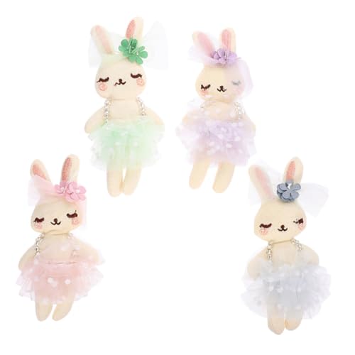 FRCOLOR 4 Stück Kleine Plüschhasen Kuscheltier Bunny Stofftier in Pastellfarben Grün Flieder Rosa mit Weicher Baumwollfüllung als Dekoratives Frühlings Party Accessoire FRCOLOR 4 Stück Kleine Plüschhasen Kuscheltier Bunny Stofftier in Pastellfarben Grün Flieder Rosa mit Weicher Baumwollfüllung als Dekoratives Frühlings Party Accessoire von FRCOLOR