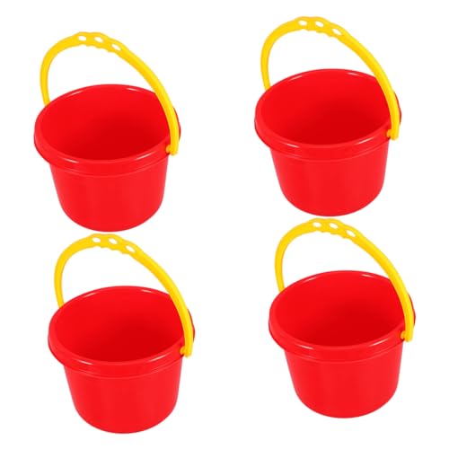 FRCOLOR 4 Stück Kreative Sandspielzeuge Plastische Strand Eimer für Wasserspielzeug für Pools und Garten Farben Zufällig für Outdoor Aktivitäten Zufällige Farbe Zufällige Farbe von FRCOLOR