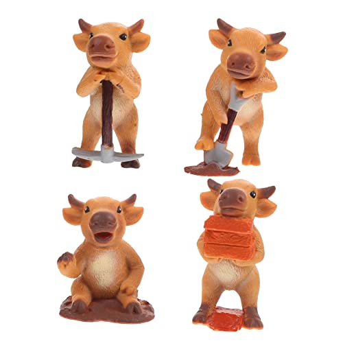 FRCOLOR 4 Stück Kühe Figuren Niedliche Bauernhof Tiere Modelle für Miniaturgärten Terrarien und Heimdekoration für Kreative Bastelprojekte FRCOLOR 4 Stück Kühe Figuren Niedliche Bauernhof Tiere Modelle für Miniaturgärten Terrarien und Heimdekoration für Kreative Bastelprojekte von FRCOLOR