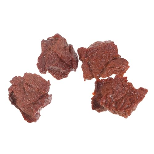 FRCOLOR 4 Stück Künstliches Rindfleisch Modell Realistisches Simulations Essen Dekoration für Küche Fotografie Wiederverwendbar für Lehrmittel Requisiten von FRCOLOR