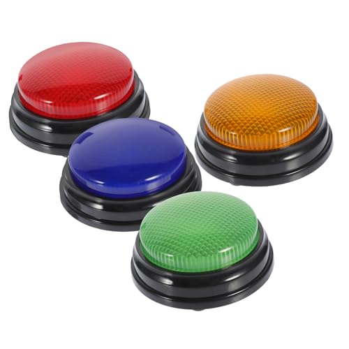 FRCOLOR 4 Stück Leuchtende Antwortknöpfe mit Alarmton Party für Wettbewerbe und Spiele für Partys und Team Events FRCOLOR 4 Stück Leuchtende Antwortknöpfe mit Alarmton Party für Wettbewerbe und Spiele für Partys und Team Events von FRCOLOR