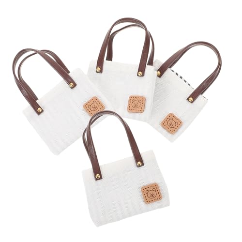 FRCOLOR 4 Stück Maßstab Handtaschen für Puppen Kleine Schultertaschen für Puppen Outfits Dekorative Accessoires für Puppenstuben von FRCOLOR