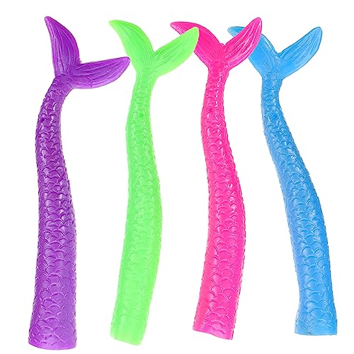FRCOLOR 4 Stück Meerjungfrau Fingerpuppen Bunte Handpuppen für Fantasie für Rollenspiele für Partys und Zufällige Farbe Zufällige Farbe von FRCOLOR
