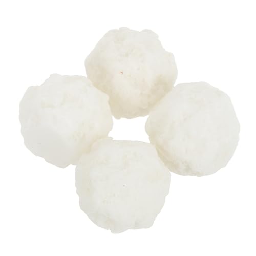FRCOLOR 4 Stück Micro Ice Ball Figuren Teiliges Kleine Arktische Miniaturen Handarbeit für Mikro Landschaftsdekoration Winterliche Tischdeko für Kleine Räume und Schreibtisch von FRCOLOR