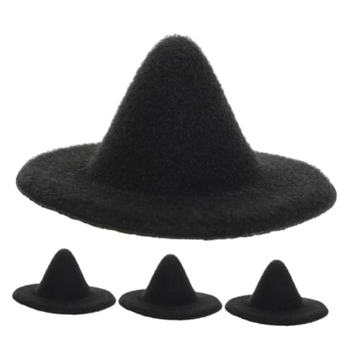 FRCOLOR 4 Stück Mini Hexenhüte für Puppen DIY Hexenhut Schwarz Halloween Party Zubehör für Kreative Dekoration und Fotografie FRCOLOR 4 Stück Mini Hexenhüte für Puppen DIY Hexenhut Schwarz Halloween Party Zubehör für Kreative Dekoration und Fotografie von FRCOLOR