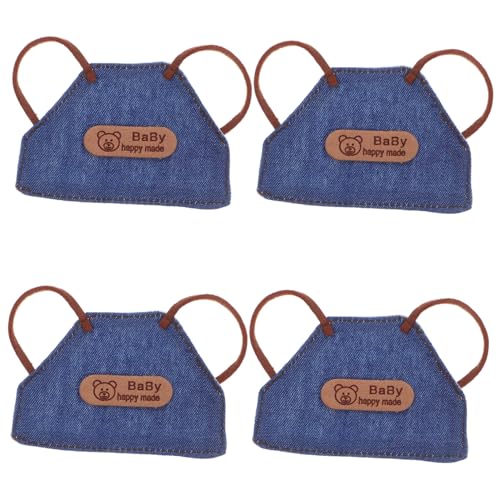 FRCOLOR 4 Stück Mini Puppenschürze Puppenhaus Backschürzen Mini Schürze Für Puppen Puppen Kochschürzen Jeans Kleiderschürze Zubehör von FRCOLOR