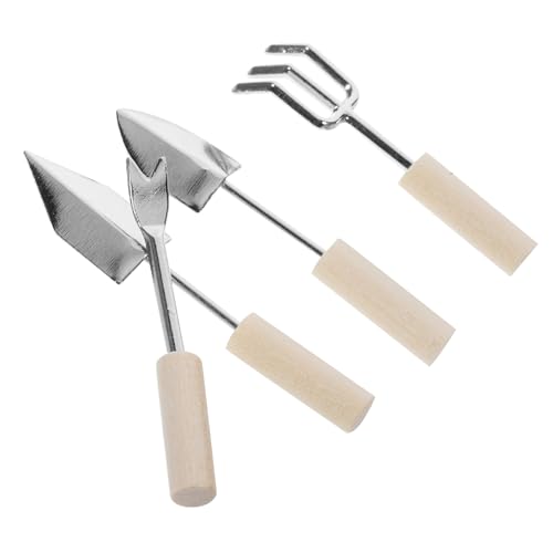FRCOLOR 4 Stück Miniatur Gartenwerkzeug Set Teiliges Set für Puppenhaus Mini Garten Deko für Feengarten Dekorieren Kompakte von FRCOLOR