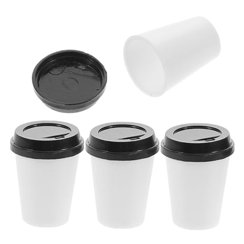 FRCOLOR 4 Stück Miniatur Kaffeetassen für Puppenhaus Kleine Espressotassen aus Kompakte Kleiner für Spielzeug Szenen und Kunsthandwerk von FRCOLOR