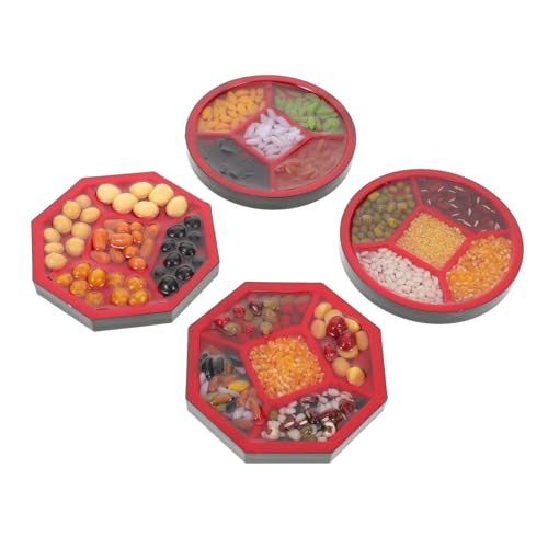 FRCOLOR 4 Stück Miniatur -Obst -Tablettbox Fake - -Display realistisches Spielfutter Schrank-Display-Modell Reisanzeige Miniaturanzeigeplatte Puppenhaus-Miniatur-Essen Plastik von FRCOLOR