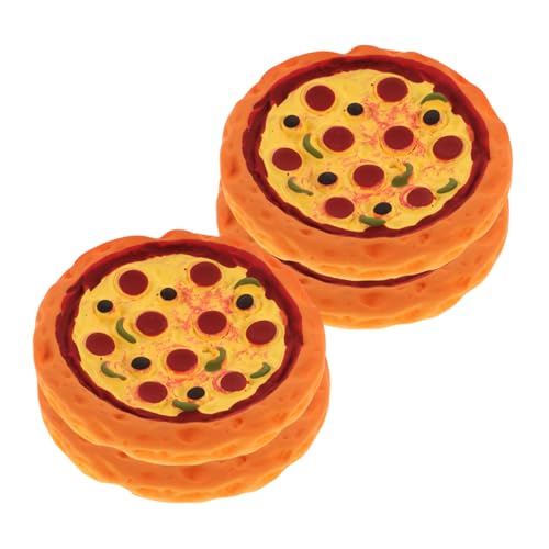 FRCOLOR 4 Stück Miniatur Pizza Modell Realistische Fake Pizza Dekoration für Puppenhaus und Fotografie Zubehör für Mini Szenen und DIY Projekte FRCOLOR 4 Stück Miniatur Pizza Modell Realistische Fake Pizza Dekoration für Puppenhaus und Fotografie Zubehör für Mini Szenen und DIY Projekte von FRCOLOR