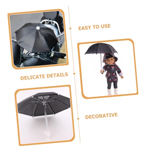 FRCOLOR 4 Stück Miniatur Puppenhaus Regenschirm Schwarz Miniatur Sonnenschirm Deko Puppenzubehör Mini Umbrella Modell für Puppen FRCOLOR 4 Stück Miniatur Puppenhaus Regenschirm Schwarz Miniatur Sonnenschirm Deko Puppenzubehör Mini Umbrella Modell für Puppen von FRCOLOR