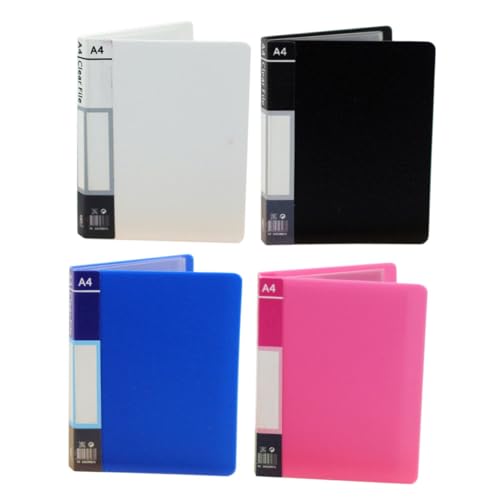 FRCOLOR 4 Stück Miniatur Puppenhaus Zubehör Teiliges Dateiordner für DIY Dekoration Realistische Schulzubehör für Puppenhaus Szenen Charmante Miniatur Accessoires Rosa und Blau von FRCOLOR