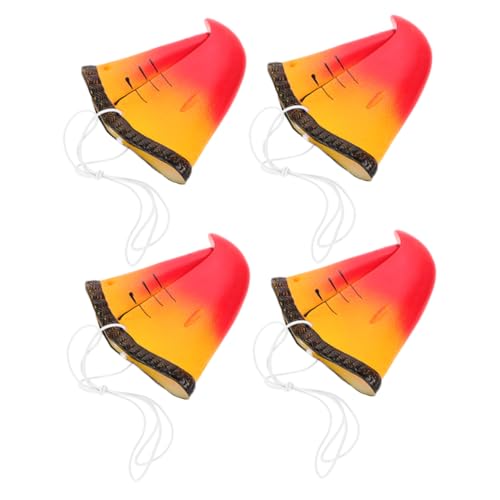 FRCOLOR 4 Stück Papagei Schnabel Maske Realistische Tier Nasenrequisiten für Karneval Halloween und Cosplay Leicht und Tragbar für Gruppenaktivitäten und Partys von FRCOLOR