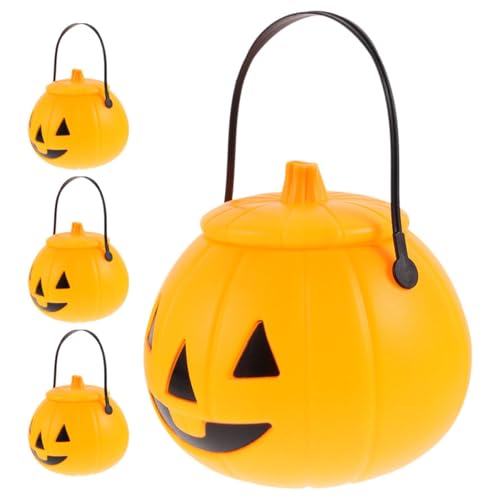 FRCOLOR 4 Stück Plastikkürbisse: Halloween-süßigkeiteneimer Mit Griff Für Outdoor-aktivitäten – Kürbiseimer Mit Großem Fassungsvermögen Zum Sammeln Von Leckereien FRCOLOR 4 Stück Plastikkürbisse: Halloween-süßigkeiteneimer Mit Griff Für Outdoor-aktivitäten – Kürbiseimer Mit Großem Fassungsvermögen Zum Sammeln Von Leckereien von FRCOLOR