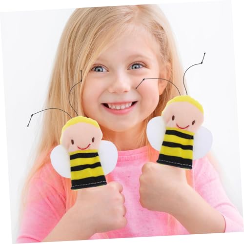 FRCOLOR 4 Stück Plüsch Fingerpuppen Bienenform Samtig Kuschelig Interaktiv Für Puppen Kreatives Rollenspiel Kindergarten Classroom FRCOLOR 4 Stück Plüsch Fingerpuppen Bienenform Samtig Kuschelig Interaktiv Für Puppen Kreatives Rollenspiel Kindergarten Classroom von FRCOLOR