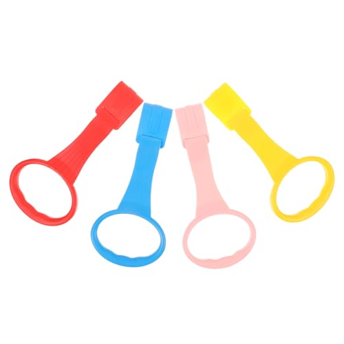 FRCOLOR 4 Stück Pull Ringe für Kinderbett Farbenfrohe Haltegriffe zur Unterstützung Beim Stehen und Laufen für Neugeborene und Kleinkinder Einfache Installation und Spielerisches Lernen von FRCOLOR