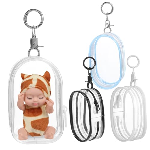 FRCOLOR 4 Stück Puppenaufbewahrungstaschen mit Reißverschluss Tragbare Doll Display Bags Farben für Schlüsselanhänger und Puppensammler FRCOLOR 4 Stück Puppenaufbewahrungstaschen mit Reißverschluss Tragbare Doll Display Bags Farben für Schlüsselanhänger und Puppensammler von FRCOLOR