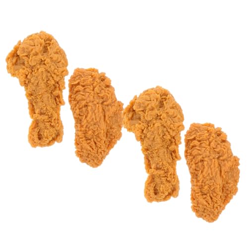 FRCOLOR 4 Stück Realistisches Teiliges Hähnchenschenkel und Hühnerflügel Modell aus Lebensechte Kleine Fake Food Deko für Küche Party Fotografie Langlebige Künstliche Essensattrappe von FRCOLOR