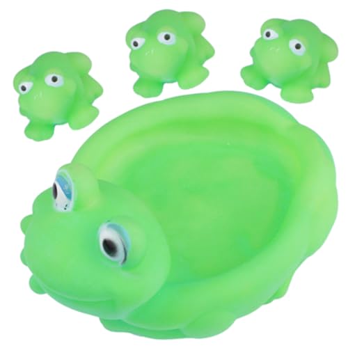 FRCOLOR 4 Stück Teiliges Badespielzeug Wasserspielzeug für Kleinkinder mit Quietscher Froggy Design Frei Leicht und Sicher für Jahre Alte von FRCOLOR