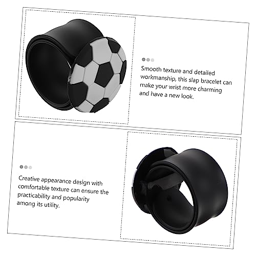 FRCOLOR 4 Stück Teiliges Ball Schnapparmbänder für Flexible Elastische Fußball Slap Wristbands Glatte Oberfläche als Partygeschenk und Kinderspielzeug Vielseitig für Geburtstage und von FRCOLOR