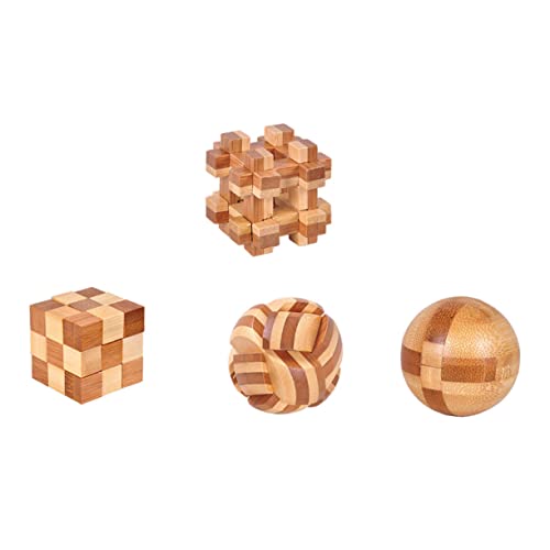 FRCOLOR 4 Stück Teiliges Bambus Kongming Puzzle Kreatives Denkspiel für Erwachsene Fördert Logisches Motorik und Stressabbau Geeignet für Lernspiele und Eltern Interaktion FRCOLOR 4 Stück Teiliges Bambus Kongming Puzzle Kreatives Denkspiel für Erwachsene Fördert Logisches Motorik und Stressabbau Geeignet für Lernspiele und Eltern Interaktion von FRCOLOR