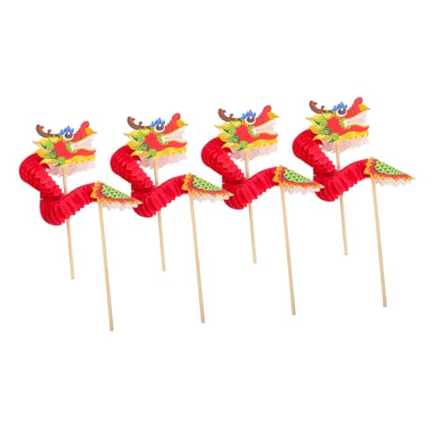 FRCOLOR 4 Stück Teiliges Chinesisches Neujahrs Drachen Dekorationsset Große Rote Papier Drachen Handprop DIY Bastelset für Kreative Spielrequisiten Traditionelle Partydekoration FRCOLOR 4 Stück Teiliges Chinesisches Neujahrs Drachen Dekorationsset Große Rote Papier Drachen Handprop DIY Bastelset für Kreative Spielrequisiten Traditionelle Partydekoration von FRCOLOR