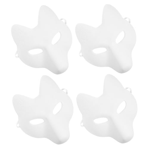 FRCOLOR 4 Stück Teiliges Diy Fuchsmaske Unbemalte Tiermasken für und Kreative Kostüme Anpassbar mit Verstellbarem Band für Sicheren Sitz FRCOLOR 4 Stück Teiliges Diy Fuchsmaske Unbemalte Tiermasken für und Kreative Kostüme Anpassbar mit Verstellbarem Band für Sicheren Sitz von FRCOLOR