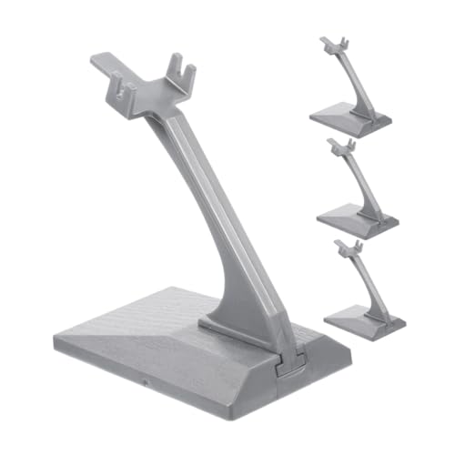 FRCOLOR 4 Stück Teiliges Flugzeugmodell Display Ständer Leichter Kunststoff Halter für Desktop Abnehmbar Einfache Montage Vielseitig Einsetzbar für Flugzeug und Spielzeugmodelle Graue von FRCOLOR