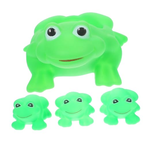 FRCOLOR 4 Stück Teiliges Frosch Badespielzeug aus Sicherem Vinyl Weiche Badetier Figuren für Junge Mädchen und Kleinkinder für Wasserspiel und Entspannte FRCOLOR 4 Stück Teiliges Frosch Badespielzeug aus Sicherem Vinyl Weiche Badetier Figuren für Junge Mädchen und Kleinkinder für Wasserspiel und Entspannte von FRCOLOR